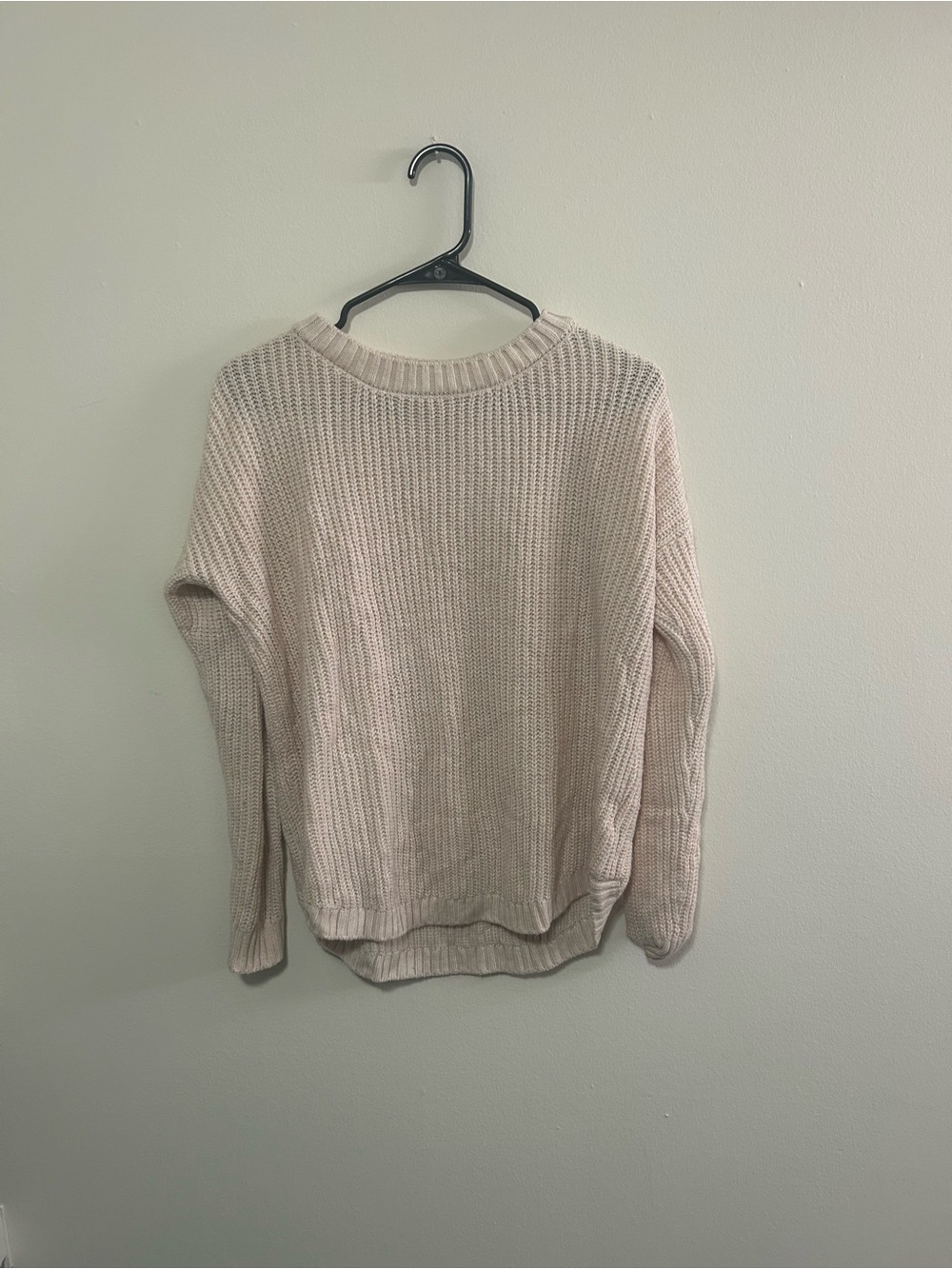 SO Women's Scoopneck Crew Sweater in Light Beige